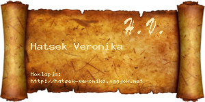 Hatsek Veronika névjegykártya